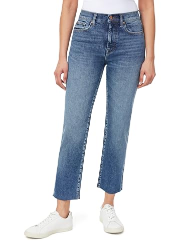 kensie Jeans Women s The Allie High-Rise Slim Straight Raw Hem 27-Inch Inseam, Sizes 0-24