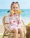 Mioglrie Rashguard Swimsuit for Toddler Girls One Piece Swimsuit Kids 2 Years Cute Long Sleeve Ruffle Zipper Durability Fashion Swimwear Summer Beach White Floral