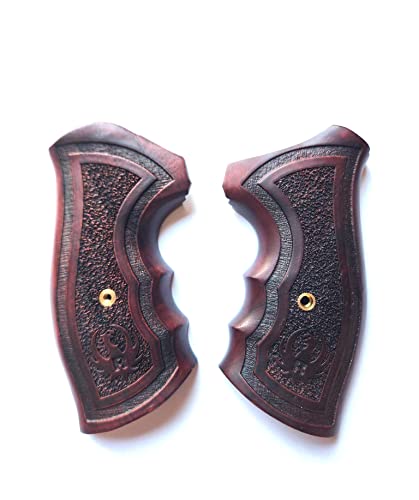 BMPL New Hardwood Rugerr Sp101 Grips Model Finger Groove Checkered Handcraft Handmade Wood Revolver