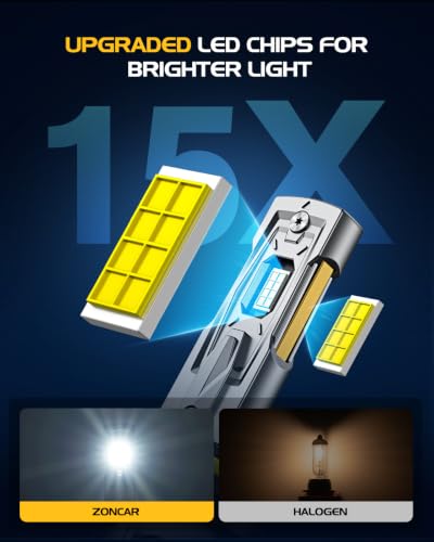 Image of 2026 Upgraded 9005 /HB3 LED Bulb, 90000LM 1500% Ultra-Bright Real 1:1 Mini Size, 6500K Cool White HB3 /9005 Light Bulbs, 3MIN Quick Install No Adapter Needed, Pack of 2