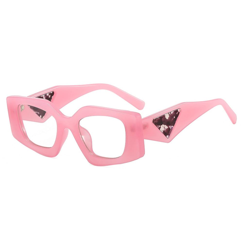 Occhiali da Sole poligonali alla Popolari da Donna Retro tonalità di Colore Gelatina uv400 Montatura per Occhiali Trasparente da Uomo