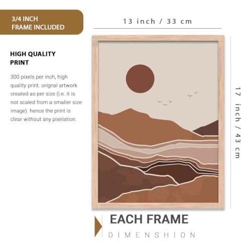 Image of kotart Premium Digital Paintings with Frame for Home Decoration - Painting for Living Room Bedroom Office Room Decor - Painting for Wall Decoration - Pack of 6 (Art 9, 13x17 inch)