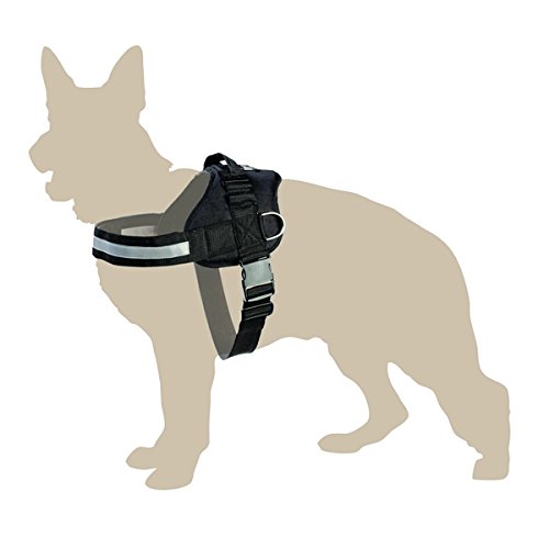 Dingo Dog Harness Handmade Reflective STRONG Modern Handle on the Back Sport Type Black 12938, 5 - Image 2