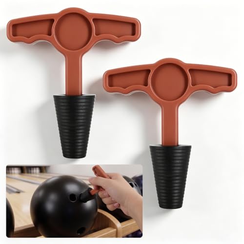JTJEI 2 Pack Bowling Tape Insert Puller Tool, Grip Switch Remover with Locking Key Thumb & Finger Insert Removal Tool for Bowling Balls Bowling Accessories for Men Women