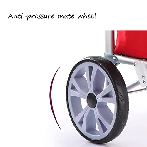 Z-DYQ Portable Utility Carts Portable Folding Einkaufswagen Home Aluminiumlegierung Einkaufswagen Supermarkt Supermarkt… – Bild 4