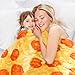 Bnuitland 72 Inch Pizza Funny Blanket with Pillow Cover (18×18