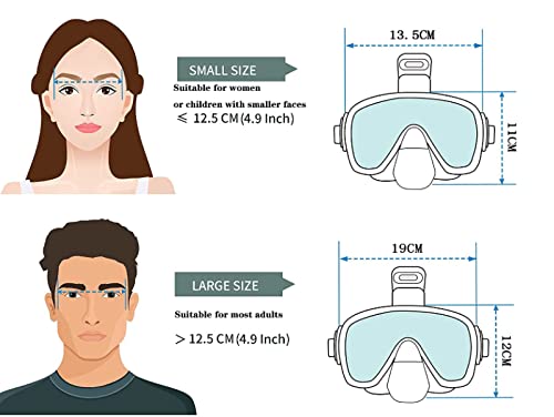 image for Artminzo Adult and Kids Diving Mask Pack Set, Tempered Glass Scuba Swi