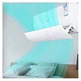 GZKDKZB Verstellbare Klimaanlagenabdeckung, skalierbarer Windabweiser zum Aufhängen, Windschutzscheiben-Klimaanlagen-Schallwand (weiß glänzend 102 x 18 cm)