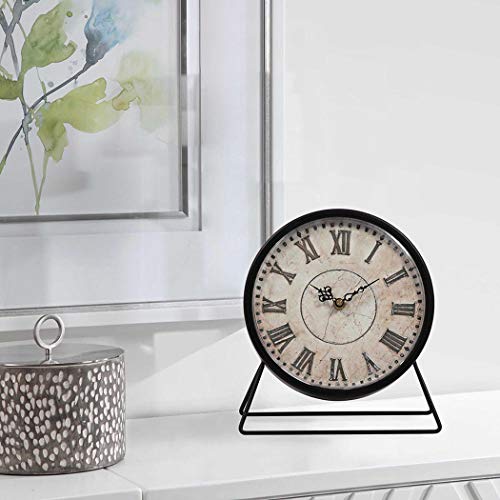 SWHONG Clocks for Living Room,Vintage Table Clock,Mantel Clocks for Living Room,Easy to Read, Black - Image 3