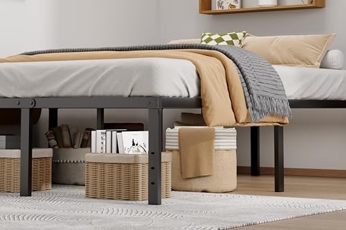 Image of LUMUNANCE Metal Bed Frame Full Size - 18 Inch Heavy-Duty Full Platform Bed Frame No Box Spring Needed, Easy Assembly, Noise-Free, Sturdy Mattress Foundation, Underbed Storage Space