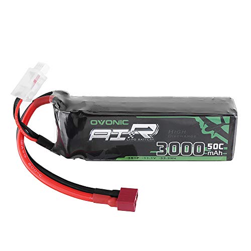 HELEISH Ovonic 11.1V 3000mAh 50C 3S Lipo-batteri T Plug FR RC Glider-flygplan Piezas de Montaje de Bricolaje