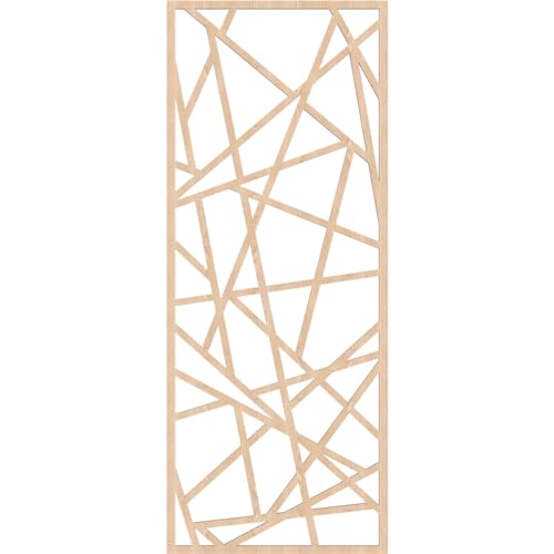 Image of Conway Decorative Pierced Fretwork Wood Wall Panels, 25 3 /8 inchW x 64 3 /8 inchH x 3 /8 inchT, Red Oak