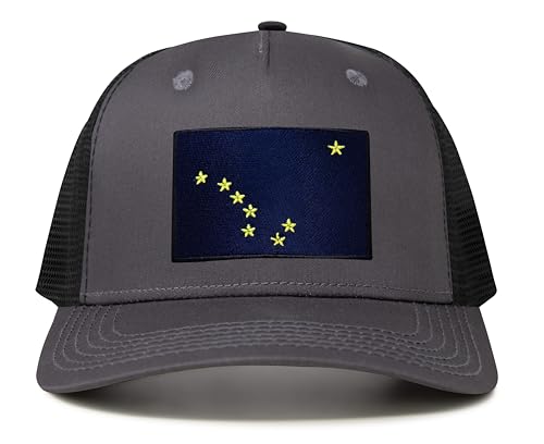 Image of International Tie State Hat for Men and Women, Adjustable Snapback Trucker Baseball Cap with Embroidered Patch