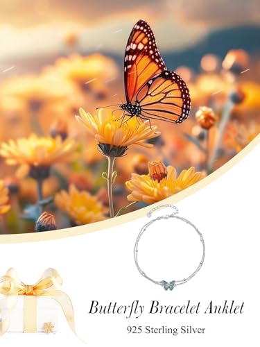 Image of 925 Sterling Silver Layered Ankle Bracelets for Women Jewelry Gifts | 925 Sterling Silver Layered Sea Turtles /Elephant /Wave Anklet Animal Bracelet Summer Ocean Beach Jewelry Gifts for Women