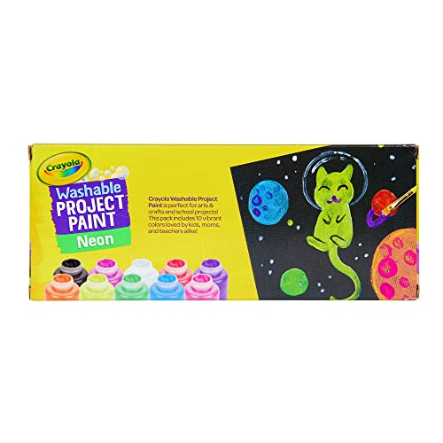 Crayola 10 Count Washable Neon Paint Colors - Image 13 thumbnail