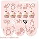 30Pcs Bride to be Deko Cupcake Topper, Kuchen Deko Hochzeit Cake Topper Hochzeit, Diamant Ring Herz muffin topper, für Brautparty, Verlobungsfeier, Junggesellenabschied Jubiläum