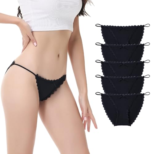 Image of Camelia Womens Underwear string Bikini Microfiber stretch Lace Panties 5-6 Pack Sexy Briefs USA