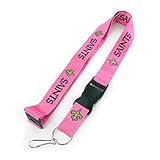Aminco NFL New Orleans Saints Team Lanyard, Pink, one Size (637-ORL-STS-LYD)