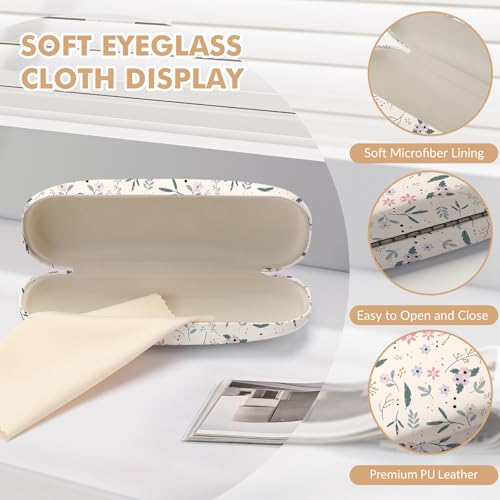 Image of Glasses Case Hard Shell,Portable Protective Eyeglasses Case, Eyeglass Holder Box with Cleaning Cloth, for men women