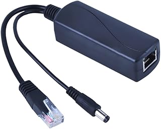 JacobsParts 48V to 12V 2A PoE Splitter Adapter IEEE 802.3af Compliant for Surveillance Security Camera, VoIP Phone, WAP, IP Cameras, Wireless AP