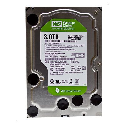 3Tb Wd Caviar Green Wd30Ezrx Sata 6Gb/S Desktop Hard Drive 3.5''