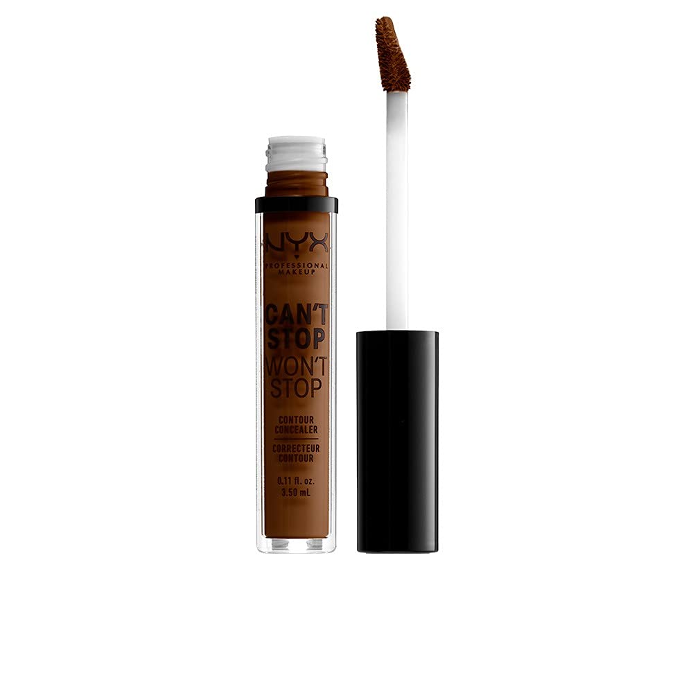 NYX PROFESSIONAL MAKEUP Can't Stop Won't Stop Contour Concealer, 24h Full Coverage Matte Finish - Walnut