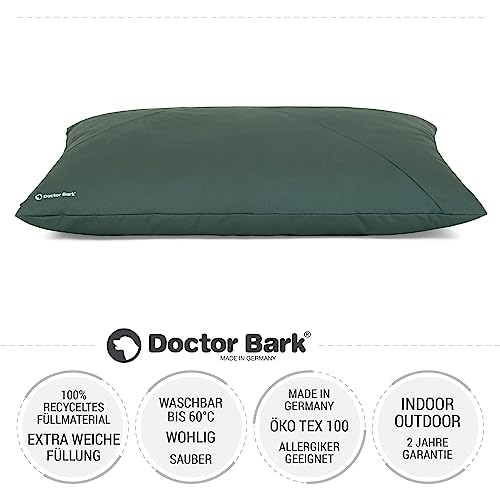 Doctor Bark Country Hundekissen Große Hunde Waschbar - Hundebett Weich - Liegekissen Kuschelig Pflegeleicht - GreenLabel (Country-Kissen - XL, Grün)