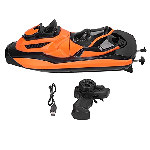 T16B 2.4G RC Barco a motor de juguete Barco de carreras para niños adultos Piscinas Naranja