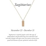 Message Card 12 Zodiac Necklace Woman Constellations Sign Tag Pendant Necklace Birthday Gifts...