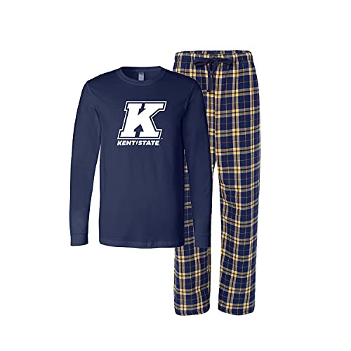Sorority Letters Shop Kent State University Pajama Set with Kent State Golden Flashes Sleepwear Top and Matching Flannels