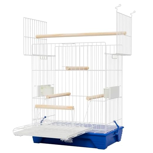 Gaiola Triplex Porta e Teto com Poleiro Calopsita (Azul)