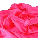 Tema y color: satén y rosa Tela de satén color rosa para decoración de vestidos de boda, manualidades, 60 pulgadas por 1 yarda