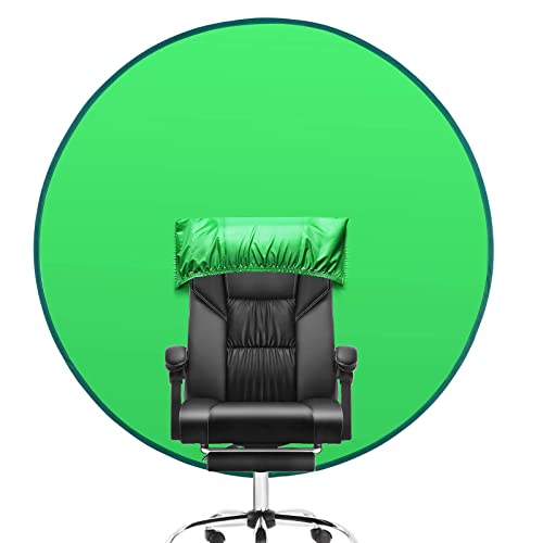 fundo fotografico,fundo verde,tela verde chroma key 143 cm Dobrável dupla face, capa de cadeira, tecla cromada, tela de fundo para transmissão, fotografia, chroma key, jogos, zoom, chat de vídeo