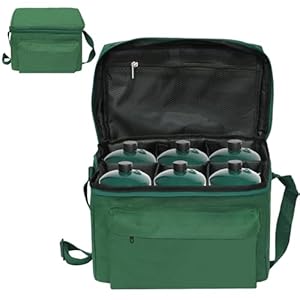 Bolsa de almacenamiento de tanque de propano de 1 libra mejorada con capacidad para 6 tanques de gas de 16 onzas, portátil, recargable, pequeño, para botellas de gas propano con acolchado para