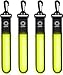AC Wand  günstig Kaufen-GOMETY 4 Stück LED Blinklicht Reflektierende Anhänger, 3 Modi LED Kinder Sicherheitslicht, Reflektierende Lichtband Reflektor Anhänger für Schulranzen, Rucksack, Wandern, Laufen (Gelb)