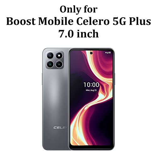 Sitikai Case For Boost Mobile Celero 5G Plus 2023 7.0" Phone Case,Wrist Strap Stand Bracelet Case With Tempered Glass Screen Protector Wristband Phone Case For Boost Mobile Celero 5G Plus - Black #TOP1