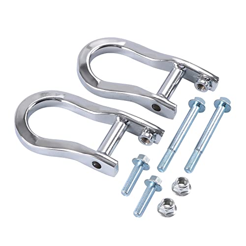 CARMOCAR Front Recovery Tow Hooks Replacement for 2007-2019 Chevy Silverado GMC Sierra 1500 in Chrome Replace 84072462