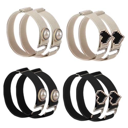 Healeved Fashionable Elastic Shoe Laces Ankle Straps for Women Pearl Heel Straps Easy to Use