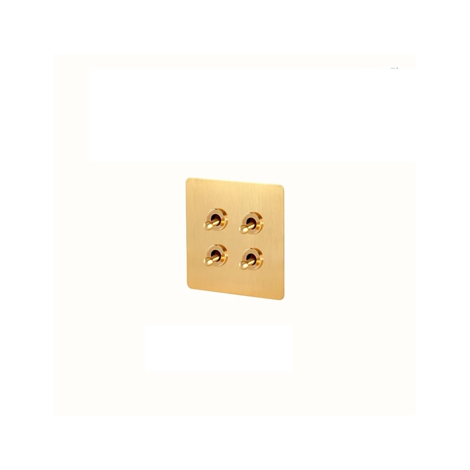 Interruptor de palanca 220V, acero inoxidable, dorado, regulador de intensidad, interruptor de palanca de latón for luz, eléctrico(2Gang Intermediate)