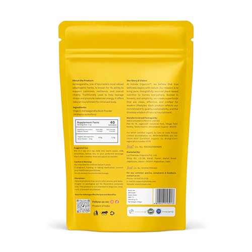 Image of Premium Organic Ashwagandha Powder 100g | USDA Certified | Withania Somnifera Root Powder | Helps Reduce Stress, Supports Energy | Pure & Natural