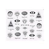 QSDFG 1pc série Oeil Curseur de Transfert de l'eau pour Nail Art décorations Charmant Autocollant Ongles manucure Tatouages ​​Feuille décalcomanies