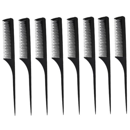 Mikinona Peine Antiestático Para Masaje y Peluquería 8 Piezas Plástico Portátil Para Cabello Cuero Cabelludo Uso Doméstico Cuidado Diario