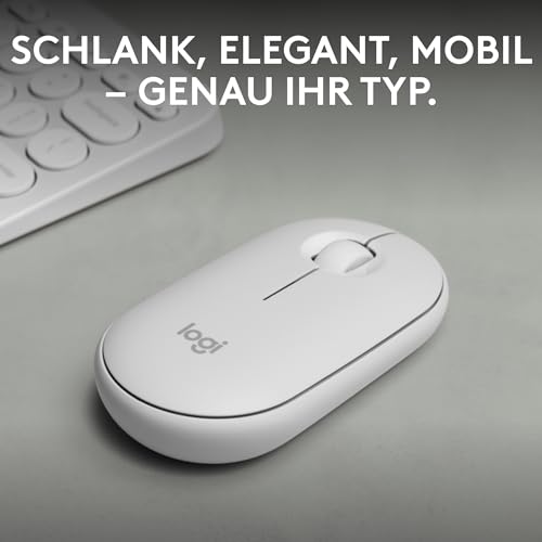 Logitech Pebble Mouse 2 M350s schlanke kabellose Bluetooth-Maus – Ansicht 2