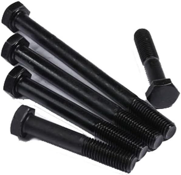 2pcs M6*55mm black color outer hexagon screw lengthing bolt machine nail 8.8 grade carbon steel TYPE00787