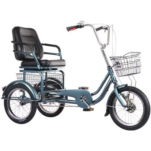 【Triciclo per adulti】 Il triciclo da 16 pollici è adatto per adulti e anziani. È conveniente per gli anziani uscire per fare esercizio e uscire.