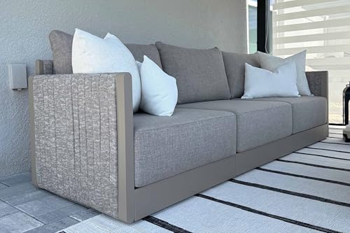 Image of PURPLE LEAF Sectional Sofa 3-Piece Weather-Resistant Patio, Beige