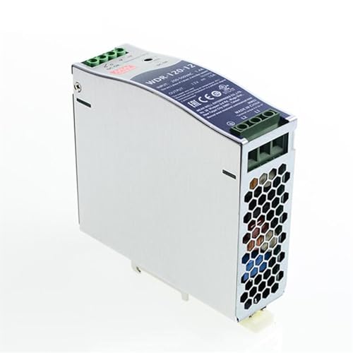 FerroFab WDR-120-12 12VDC 10A 120W Single Output DIN Rail Industrial Power Supply, Built-in Constant Current Limiting, DC OK Relay Contact, UL508, Reliable & Efficient for Industrial Automation
