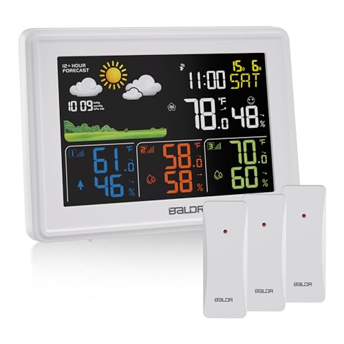 BALDR Weather Station Wireless Multiple Sensors, Indoor Outdoor Thermometer