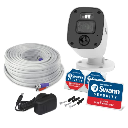 Swann Add-On DVR Flashing Light Bullet Cam with Sensor Spotlight, 1080P Video, Indoor or Outdoor Design, Dusk to Dawn Color Night Vision Plus True Detect Heat, Motion Detection, and One Way Audio - image 7