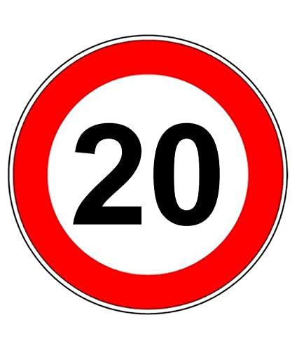 Señal de carretera de metal Ø 60 cm Límite máximo (20 km/h)